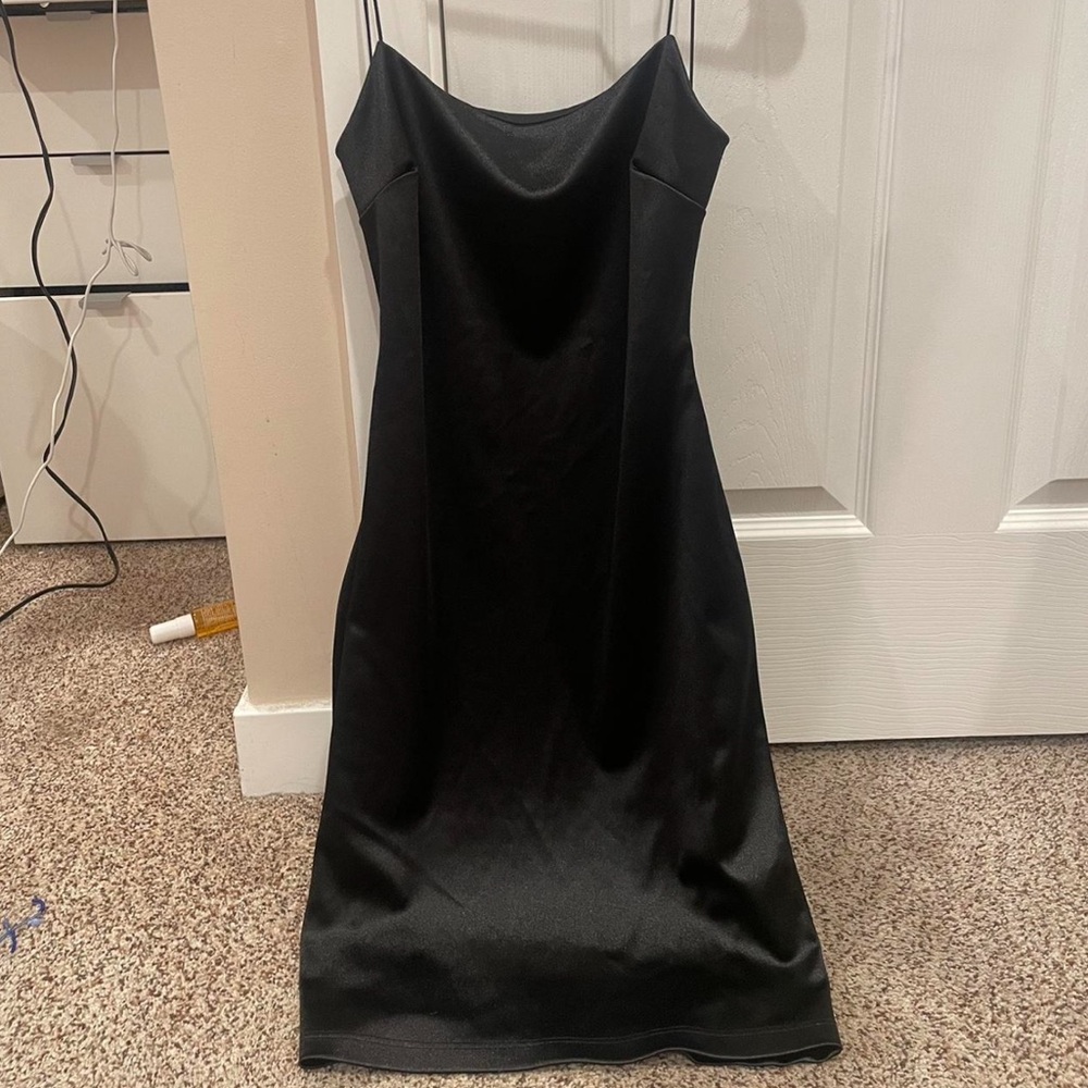 Backless Black Silk Dress worn once